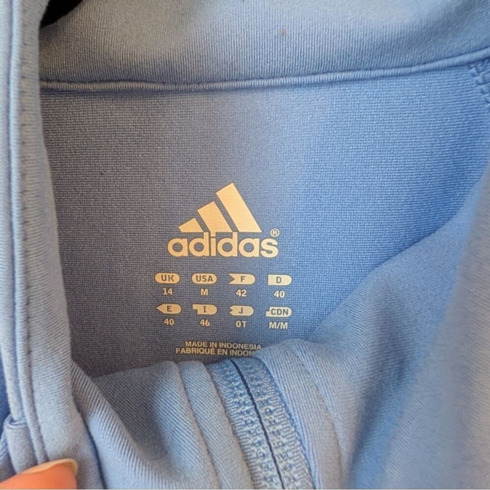 Women's Adidas Full Zip Jacket Periwinkle Size Medium - Picture 4 of 5